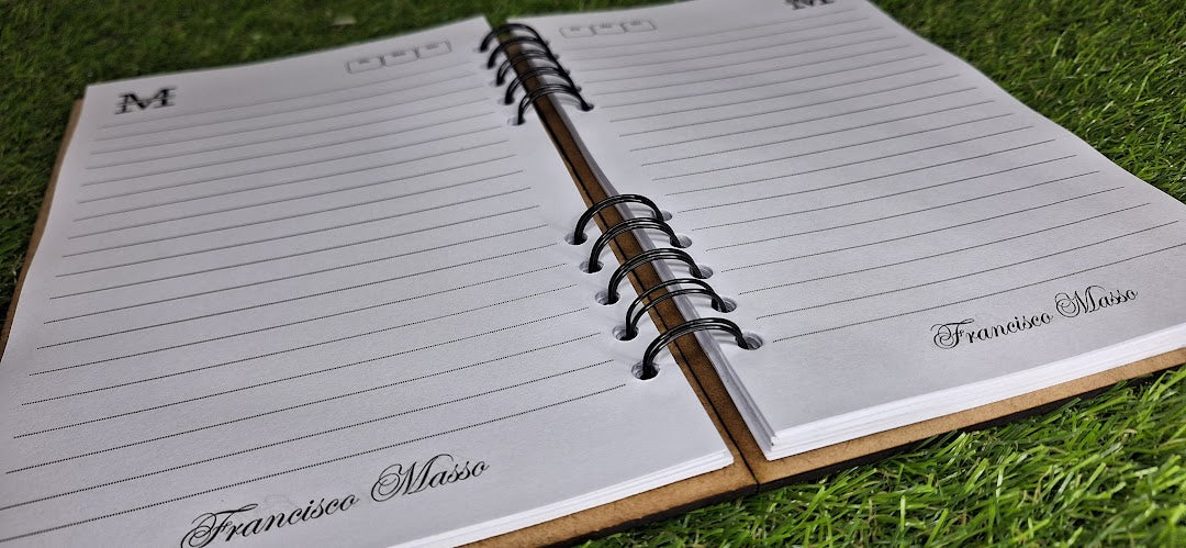 Libreta MDF Media carta personalizada