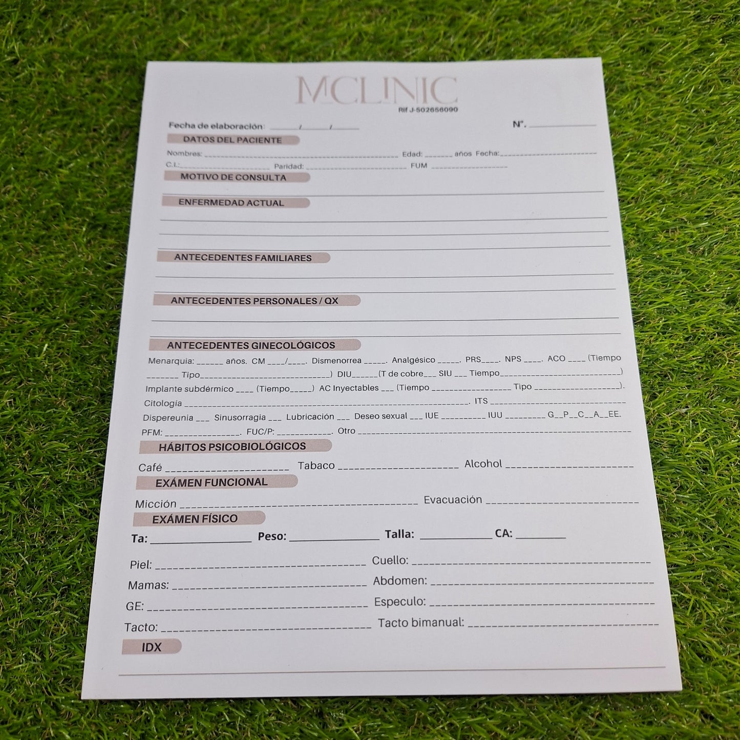 Tacos de anotaciones tamaño carta