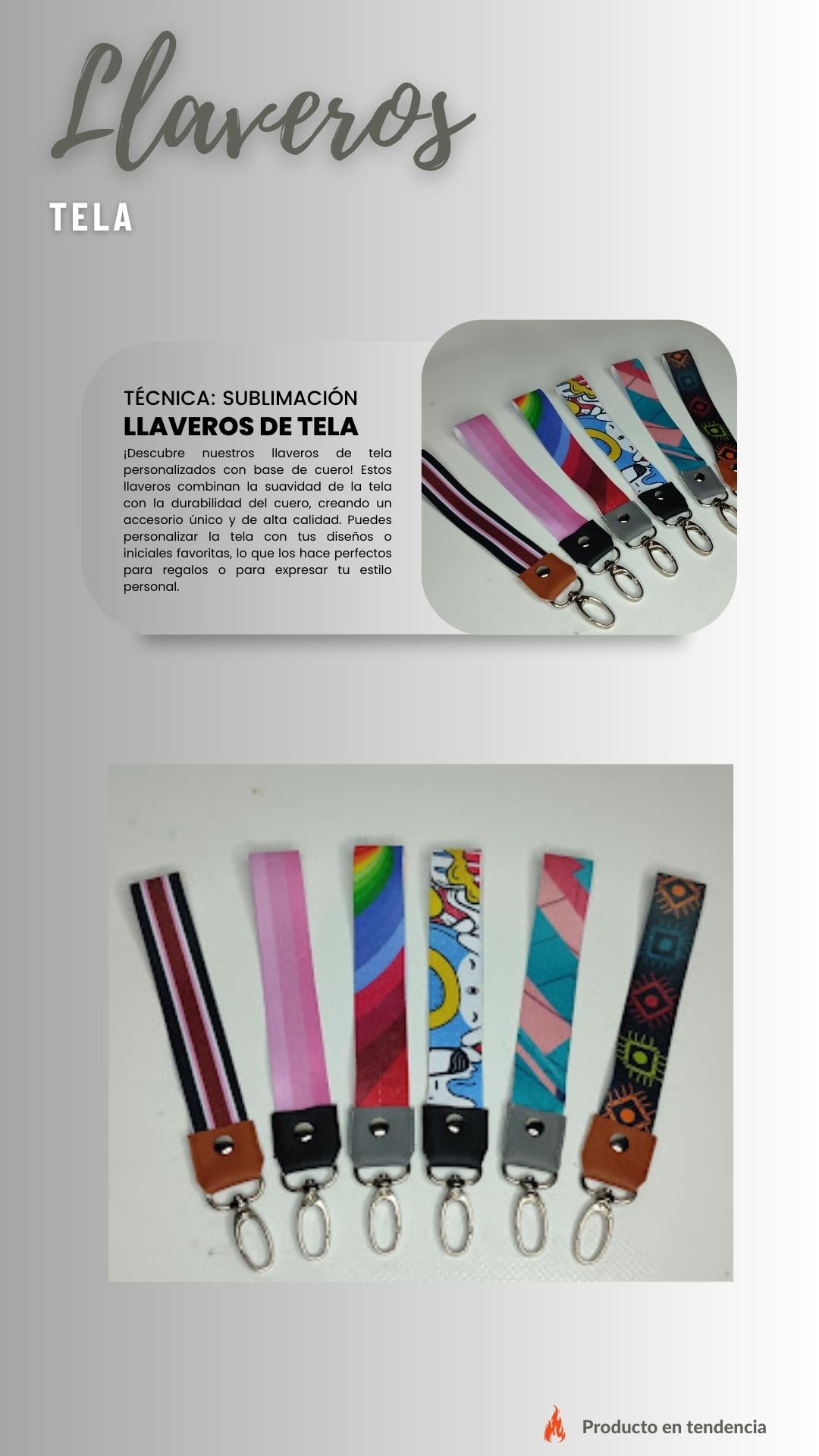 Llaveros de tela personalizados