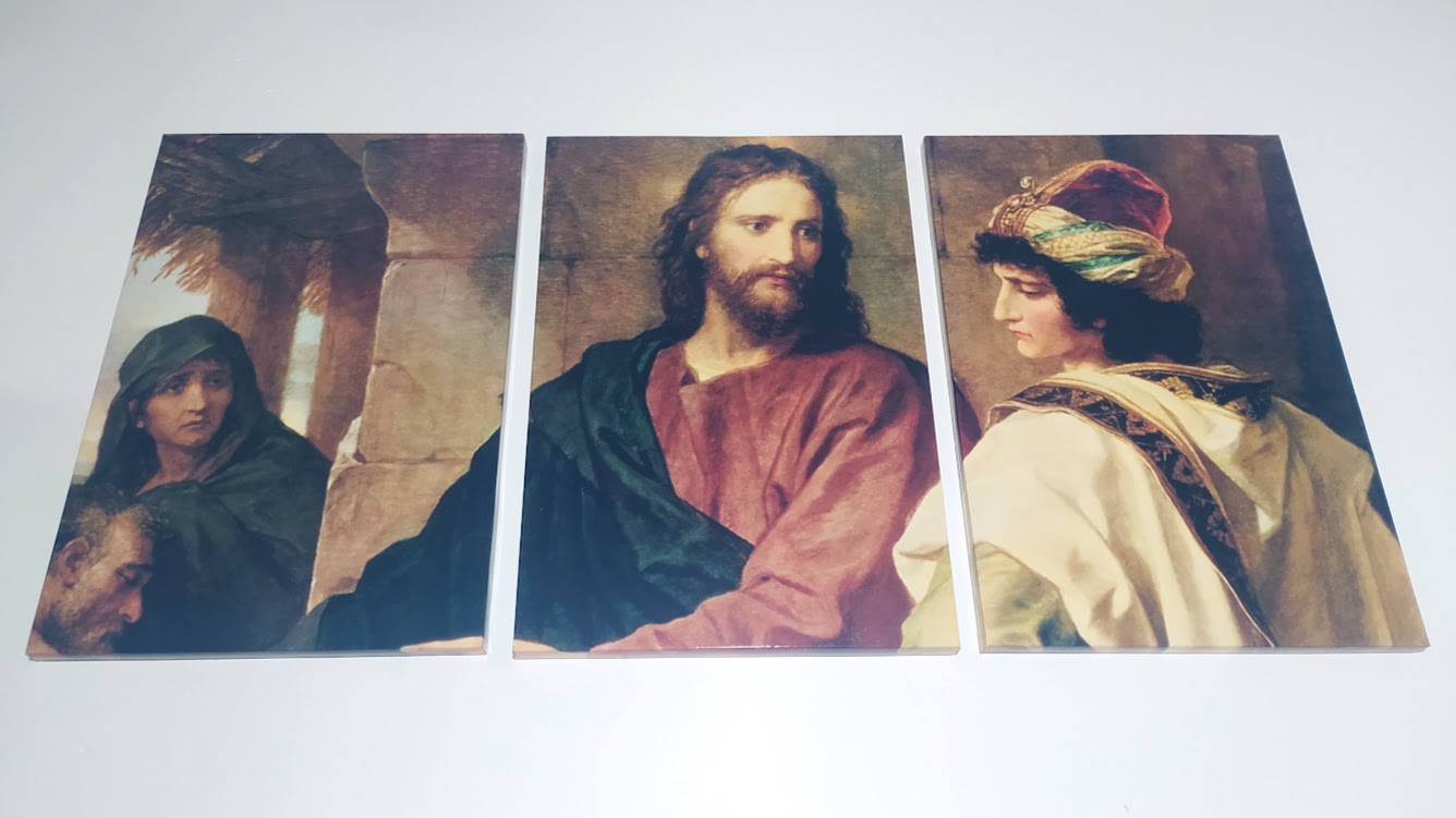 Cuadro triple compuesto 60x30cm