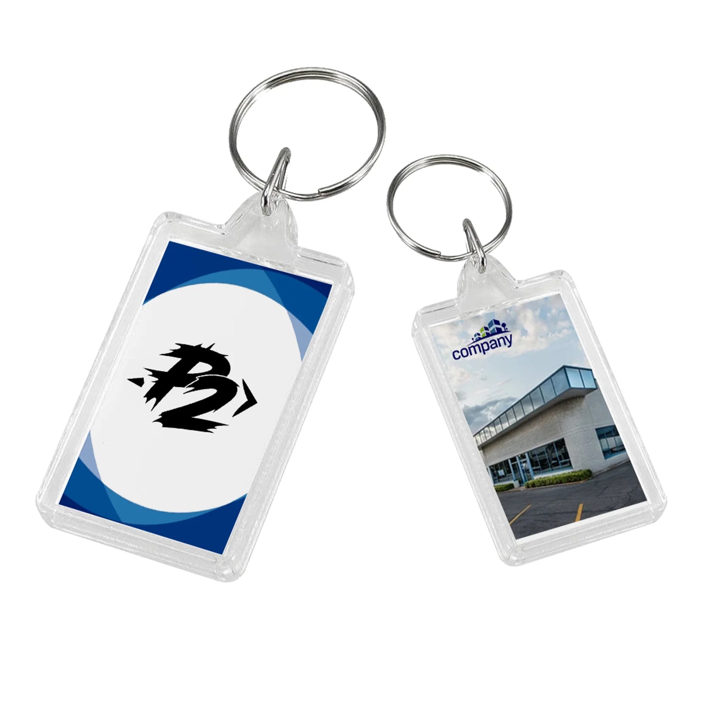 Llaveros de acrilico reversibles personalizados