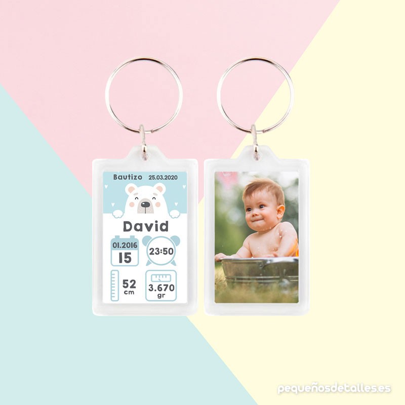 Llaveros de acrilico reversibles personalizados