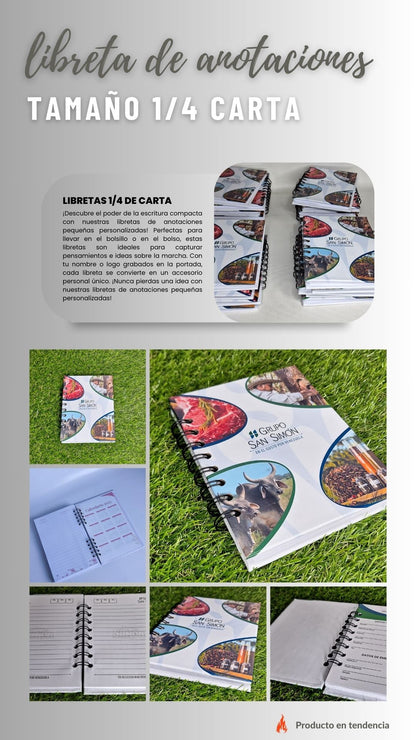 Libreta de anotaciones (1/4 Carta) personalizada