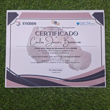 Certificados en cartulina de hilo full color